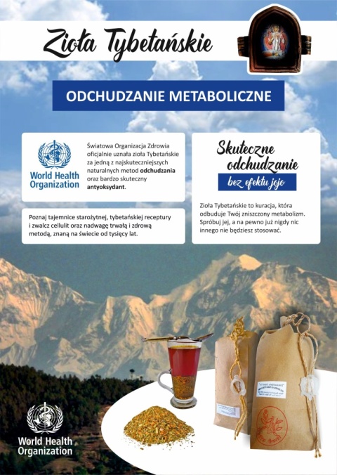 (2). Zioła Tybetańskie " Znhz " Zdrowe i skuteczne odchudzanie. Szybki metabolizm. 2 opakowania suszu ziołowego do parzenia.